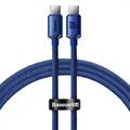 Кабель Crystal Shine Series Fast Charging Type-C to Type-C 100W (1.2m) (blue) 35107 Baseus