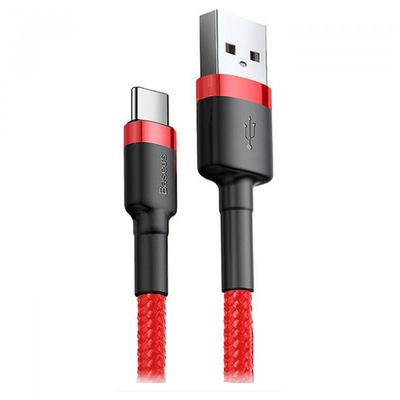 Кабель  Cafule Type-C 3A (1m) (red) 20782 Baseus
