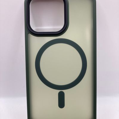 TPU+PC чохол Metal Buttons with MagSafe Colorful для Apple iPhone 13 Pro (6.1) (Зелений) 64997 64997* Чехол