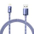 Кабель Crystal Shine Series Fast Charging Lightning 2.4A (1.2m) (purple) 35102 Baseus