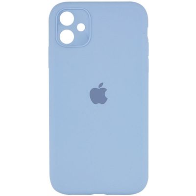 Чохол Silicone Case Square Full Camera Protective (AA) для Apple iPhone 11 (6.1) (Блакитний / Lilac Blue) 00040234 Чехол