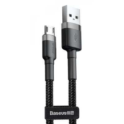 Кабель  Cafule Micro USB Cable 2.0A (3m) (gray/black) 23495 Baseus
