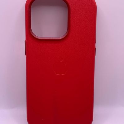 Шкіряний чохол Leather Case (AA Plus) with MagSafe для Apple iPhone 14 Pro (6.1) (Crimson) 57475 57475* 57475