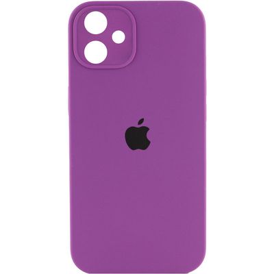 Чохол Silicone Case Square Full Camera Protective (AA) для Apple iPhone 11 (6.1) (Фіолетовий / Grape) 00040234 00040234 Чехол