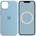 Чохол Silicone case (AAA) full with Magsafe and Animation для Apple iPhone 14 Pro Max (6.7) (Блакитний / Sky) 72057 72057
