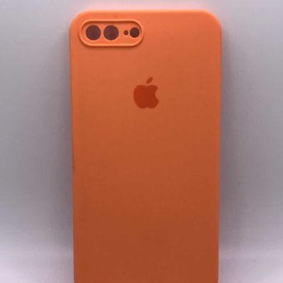Silicone Case Square Full Camera Protective (AA) для Apple iPhone 7 plus / 8 plus (5.5) (Оранжевый / Papaya) Чехол