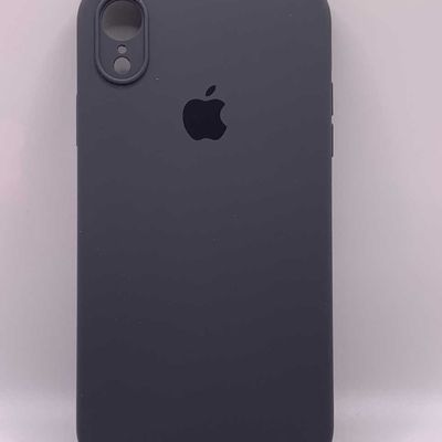 Чохол Silicone Case Square Full Camera Protective (AA) для Apple iPhone XR (6.1) (Сірий / Dark Gray) 00040233 00040233 Чехол
