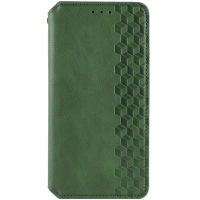 Шкіряний чохол книжка GETMAN Cubic (PU) для Xiaomi Redmi 13C / Poco C65 (Зелений) 68154 68154 68154 Чехол