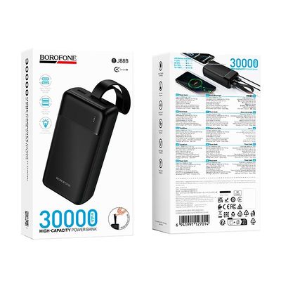 УМБ BOROFONE Clever power bank BJ88B 30000mAh |2USB/1Type-C, 2A| (black) 000012686 Borofone