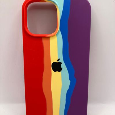 Чохол Ip13 Pro Max Sillicone cover Full Rainbow red 76223  * Чехол
