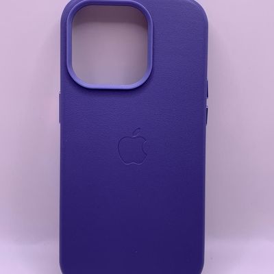 Шкіряний чохол Leather Case (AA Plus) with MagSafe для Apple iPhone 14 Pro (6.1) (Wisteria) 57475 57475* 57475