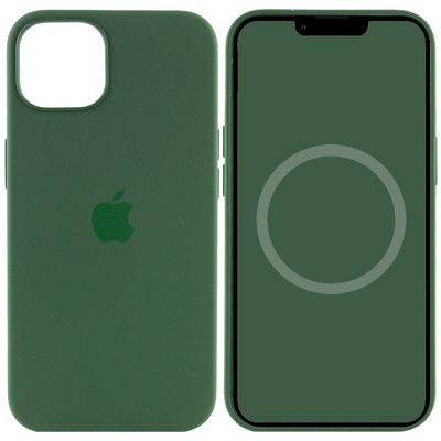 Чохол Silicone case (AAA) full with Magsafe and Animation для Apple iPhone 14 Pro (6.1) (Зелений / Olive) 72056 72056 72056
