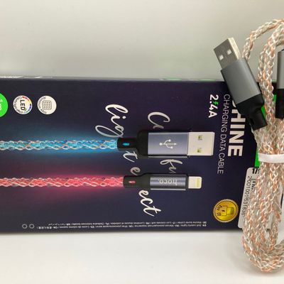 Дата кабель  U112 Shine 2.4A USB to Lightning (1m) (Gray) 71458 Hoco