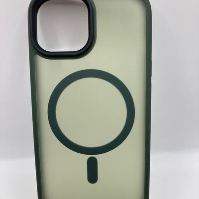 TPU+PC чохол Metal Buttons with MagSafe Colorful для Apple iPhone 15 (6.1) (Зелений) 65601 65601 Чехол