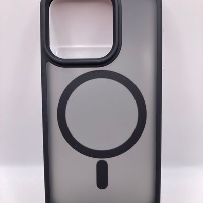 TPU+PC чохол Metal Buttons with MagSafe Colorful для Apple iPhone 15 Pro (6.1) (Чорний) 65603 65603 50836 Чехол