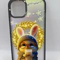 Чохол WAVE Snowy animals Matte Gradient (Nprint) iPhone 14 (rabbit (black)) 1325
