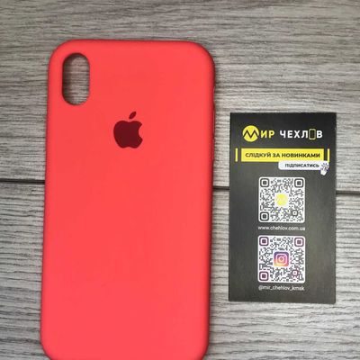 Silicone Case Full Protective (AA) для Apple iPhone XR (6.1) (Арбузный / Watermelon red) 34365 34365* 34365 Чехол