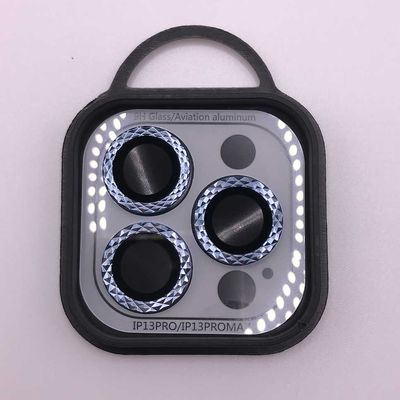 Захисне скло Metal Shine на камеру (в упак.) для Apple iPhone 13 Pro / 13 Pro Max (Блакитний / Sierra Blue) 62931 Стекло