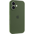 Чохол Silicone Case Full Camera Protective (AA) для Apple iPhone 17 Pro (6.3) (Зелений / Dark Olive) 00082643 Чехол