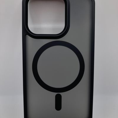 TPU+PC чохол Metal Buttons with MagSafe Colorful для Apple iPhone 14 Pro (6.1) (Чорний / Black) 45117 Чехол