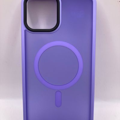 TPU+PC чохол Metal Buttons with MagSafe Colorful для Apple iPhone 12 Pro Max (6.7) (Бузковий) 64995 64995 Чехол