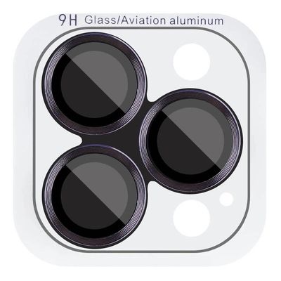 Захисне скло Metal Classic на камеру (у упак.) для Apple iPhone 16 Pro (6.3) / 16 Pro Max (6.9) (Чорний / Black) 00074638