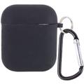 Силіконовий футляр з мікрофіброю для навушників Airpods 1/2 (Чорний / Black) 39442 Чохли на навушники
