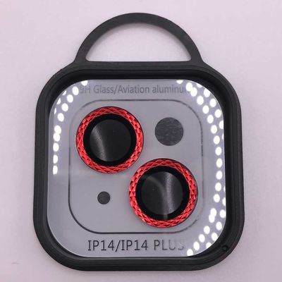 Захисне скло Metal Shine на камеру (в упак.) для Apple iPhone 14 (6.1) / 14 Plus (6.7) (Червоний / Red) 62932 Стекло