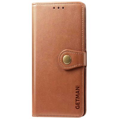 Шкіряний чохол книжка GETMAN Gallant (PU) для Xiaomi Redmi Note 12 4G (Коричневий) 63814 63814* Чехол