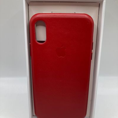 Чохол IPhone  Xs Leather червона Китай