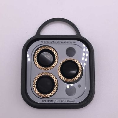Захисне скло Metal Shine на камеру (в упак.) для Apple iPhone 13 Pro / 13 Pro Max (Золотий / Gold) 62931 Стекло