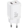 МЗП Super Si Pro Quick Charger Type-C+USB 30W (white) 33681 Baseus