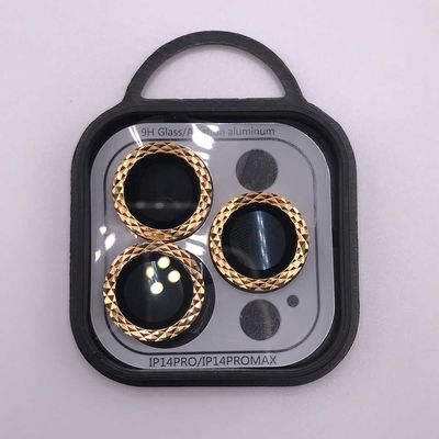 Захисне скло Metal Shine на камеру (в упак.) для Apple iPhone 14 Pro (6.1) / 14 Pro Max (6.7) (Золотий / Gold) 62933 Стекло