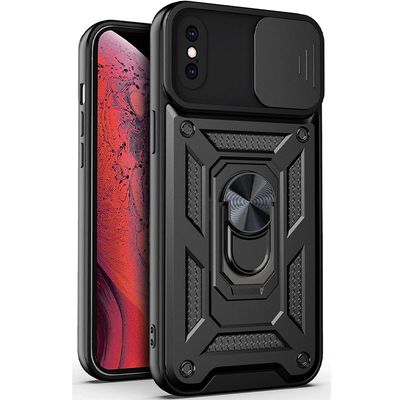 Ударостійкий чохол Camshield Serge Ring для Apple iPhone X / XS (5.8) (Чорний) 00066029 00066029 Чехол
