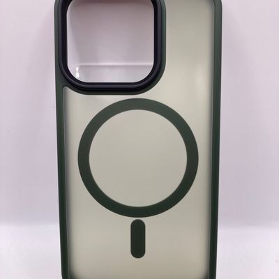 TPU+PC чохол Metal Buttons with MagSafe Colorful для Apple iPhone 15 Pro (6.1) (Зелений) 65603 65603 Чехол