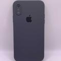 Чохол Silicone Case Square Full Camera Protective (AA) для Apple iPhone X / XS (5.8) (Сірий / Dark Gray) 00040231 Чехол