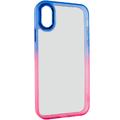 TPU+PC Fresh sIPhone series для Apple iPhone X / XS (5.8) (Розовый / Синий) 55613 Чехол
