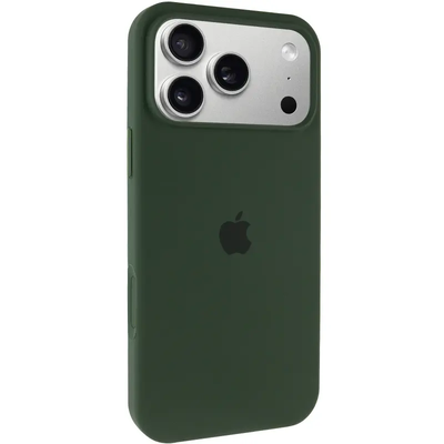 Чохол Silicone Case Full Protective (AA) для Apple iPhone 17 Pro (6.3) (Зелений / Cyprus Green) 00081610 Чехол