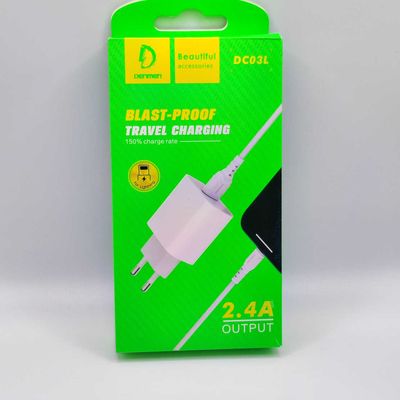 Сетевое ЗУ  DC03L Lightning 1USB 2.4A (Белый) 28174 Denmen