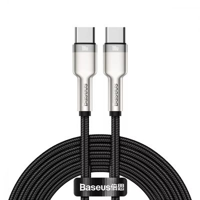 Кабель  Cafule Metal Type-C to Type-C 100W (2m) (black) 31108 Baseus
