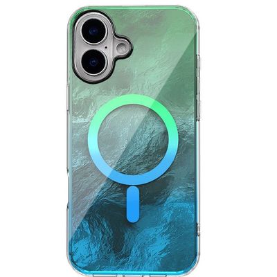 Чохол TPU Shiny Mountain (MagFit) для Apple iPhone 11 (6.1) (Green / Blue) 00077632 00077632* Чехол