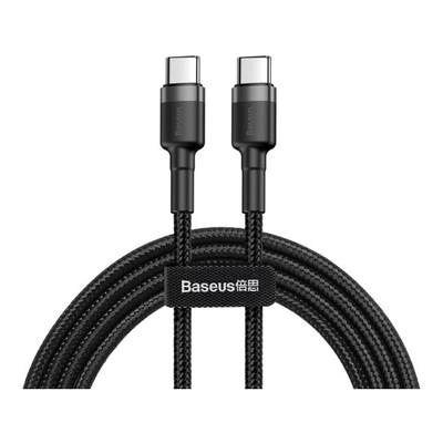 Кабель  Cafule Type-C to Type-C PD 2.0 60W (2m) (gray/black) 22666 Baseus
