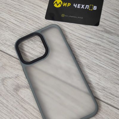 Чохол Shadow Matte Metal Buttons iPhone 13 Pro (gray) 33341 33341* 33341 Чехол