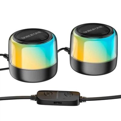 Портативна колонка BOROFONE BP12 Colorful BT wired 2-in-1 computer speaker Black Borofone