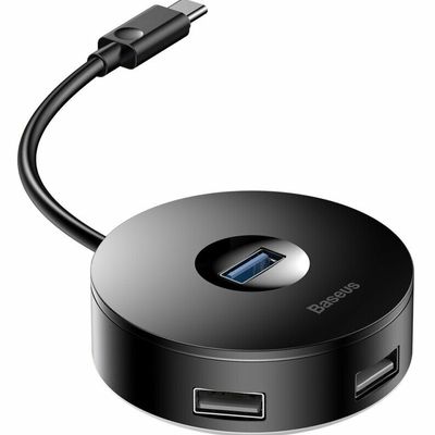 USB-Хаб  Round Box Type-C to USB 3.0 + 3USB 2.0 (black) 39680 39680 Baseus
