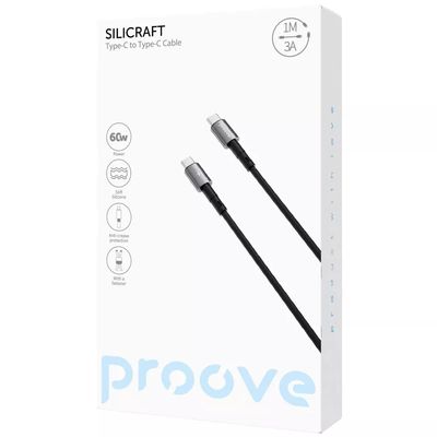 Кабель  Silicraft Type-C to Type-C 60W (1m) (black) 63264 Proove