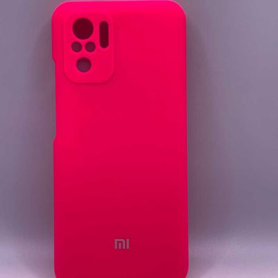 Чохол Silicone Cover Full Camera (AAA) для Xiaomi Redmi Note 10 / Note 10s (Рожевий / Shiny pink) Китай