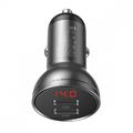 АЗП Digital Display Dual USB 4.8A Car Charger 24W (silver) 28273 Baseus