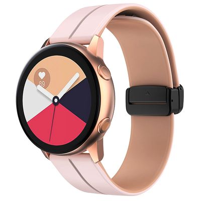 Силіконовий ремінець Classy для Smart Watch 20mm (Plum / Pink) 68677 Чехол