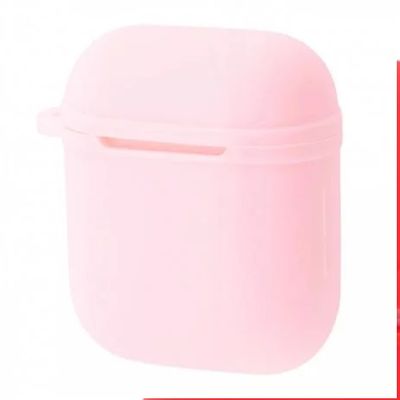 Чохол Silicone Shock-proof case for Airpods 1/2 pink pink Китай